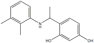 4-{1-[(2,3-dimethylphenyl)amino]ethyl}benzene-1,3-diol Struktur