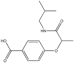 4-{1-[(2-methylpropyl)carbamoyl]ethoxy}benzoic acid Struktur