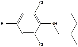 4-bromo-2,6-dichloro-N-(2-methylbutyl)aniline Struktur