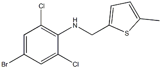 4-bromo-2,6-dichloro-N-[(5-methylthiophen-2-yl)methyl]aniline Struktur