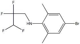 4-bromo-2,6-dimethyl-N-(2,2,3,3-tetrafluoropropyl)aniline Struktur