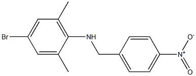 4-bromo-2,6-dimethyl-N-[(4-nitrophenyl)methyl]aniline Struktur