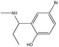 4-bromo-2-[1-(methylamino)propyl]phenol Struktur