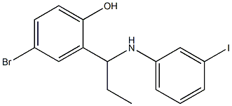 4-bromo-2-{1-[(3-iodophenyl)amino]propyl}phenol Struktur