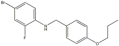 4-bromo-2-fluoro-N-[(4-propoxyphenyl)methyl]aniline Struktur