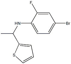 4-bromo-2-fluoro-N-[1-(thiophen-2-yl)ethyl]aniline Struktur