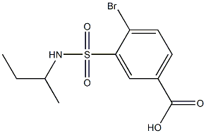 4-bromo-3-(butan-2-ylsulfamoyl)benzoic acid Struktur