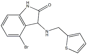 4-bromo-3-[(thiophen-2-ylmethyl)amino]-2,3-dihydro-1H-indol-2-one Struktur