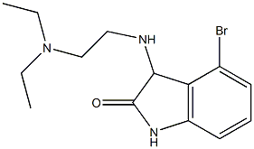 4-bromo-3-{[2-(diethylamino)ethyl]amino}-2,3-dihydro-1H-indol-2-one Struktur