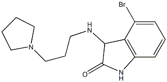 4-bromo-3-{[3-(pyrrolidin-1-yl)propyl]amino}-2,3-dihydro-1H-indol-2-one Struktur