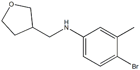 4-bromo-3-methyl-N-(oxolan-3-ylmethyl)aniline Struktur