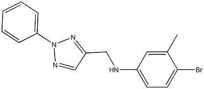 4-bromo-3-methyl-N-[(2-phenyl-2H-1,2,3-triazol-4-yl)methyl]aniline Struktur