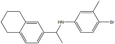 4-bromo-3-methyl-N-[1-(5,6,7,8-tetrahydronaphthalen-2-yl)ethyl]aniline Struktur