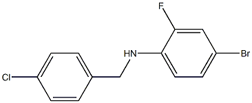 4-bromo-N-[(4-chlorophenyl)methyl]-2-fluoroaniline Struktur