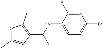 4-bromo-N-[1-(2,5-dimethylfuran-3-yl)ethyl]-2-fluoroaniline Struktur