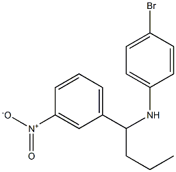 4-bromo-N-[1-(3-nitrophenyl)butyl]aniline Struktur