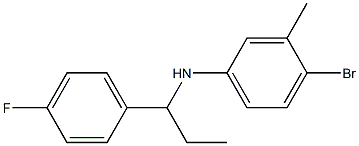 4-bromo-N-[1-(4-fluorophenyl)propyl]-3-methylaniline Struktur