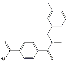 4-carbamothioyl-N-[(3-fluorophenyl)methyl]-N-methylbenzamide Struktur