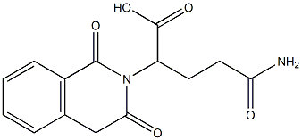 4-carbamoyl-2-(1,3-dioxo-1,2,3,4-tetrahydroisoquinolin-2-yl)butanoic acid Struktur