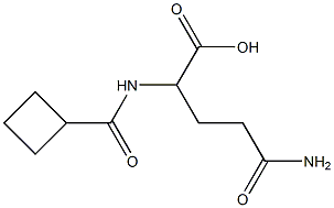 4-carbamoyl-2-(cyclobutylformamido)butanoic acid Struktur