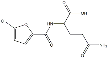 4-carbamoyl-2-[(5-chlorofuran-2-yl)formamido]butanoic acid Struktur