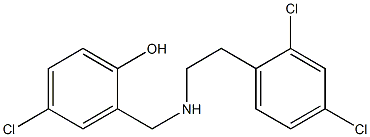 4-chloro-2-({[2-(2,4-dichlorophenyl)ethyl]amino}methyl)phenol Struktur