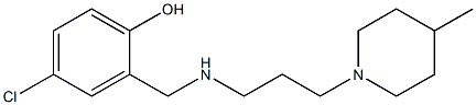 4-chloro-2-({[3-(4-methylpiperidin-1-yl)propyl]amino}methyl)phenol Struktur