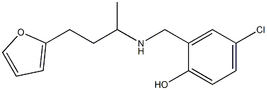 4-chloro-2-({[4-(furan-2-yl)butan-2-yl]amino}methyl)phenol Struktur