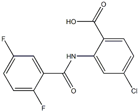 4-chloro-2-[(2,5-difluorobenzene)amido]benzoic acid Struktur