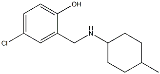 4-chloro-2-{[(4-methylcyclohexyl)amino]methyl}phenol Struktur