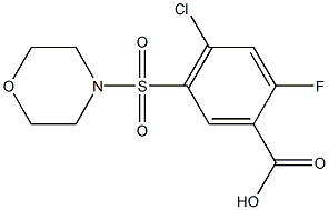 4-chloro-2-fluoro-5-(morpholin-4-ylsulfonyl)benzoic acid Struktur