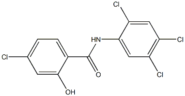 4-chloro-2-hydroxy-N-(2,4,5-trichlorophenyl)benzamide Struktur