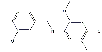 4-chloro-2-methoxy-N-[(3-methoxyphenyl)methyl]-5-methylaniline Struktur