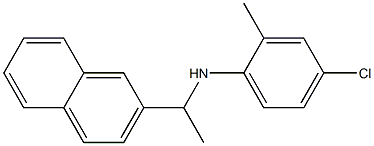 4-chloro-2-methyl-N-[1-(naphthalen-2-yl)ethyl]aniline Struktur