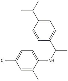 4-chloro-2-methyl-N-{1-[4-(propan-2-yl)phenyl]ethyl}aniline Struktur