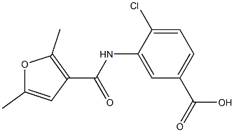 4-chloro-3-[(2,5-dimethyl-3-furoyl)amino]benzoic acid Struktur