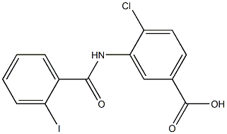 4-chloro-3-[(2-iodobenzene)amido]benzoic acid Struktur