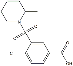 4-chloro-3-[(2-methylpiperidine-1-)sulfonyl]benzoic acid Struktur