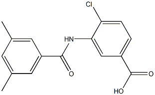 4-chloro-3-[(3,5-dimethylbenzene)amido]benzoic acid Struktur