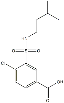 4-chloro-3-[(3-methylbutyl)sulfamoyl]benzoic acid Struktur