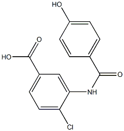 4-chloro-3-[(4-hydroxybenzoyl)amino]benzoic acid Struktur