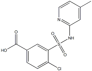 4-chloro-3-[(4-methylpyridin-2-yl)sulfamoyl]benzoic acid Struktur