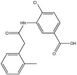 4-chloro-3-[2-(2-methylphenyl)acetamido]benzoic acid Struktur