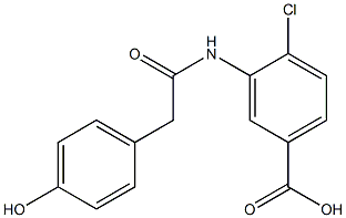 4-chloro-3-[2-(4-hydroxyphenyl)acetamido]benzoic acid Struktur