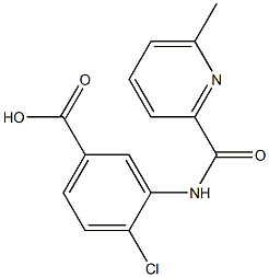 4-chloro-3-{[(6-methylpyridin-2-yl)carbonyl]amino}benzoic acid Struktur