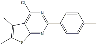 4-chloro-5,6-dimethyl-2-(4-methylphenyl)thieno[2,3-d]pyrimidine Struktur