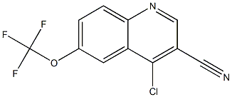 4-chloro-6-(trifluoromethoxy)quinoline-3-carbonitrile Struktur