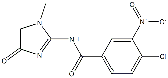 4-chloro-N-(1-methyl-4-oxo-4,5-dihydro-1H-imidazol-2-yl)-3-nitrobenzamide Struktur