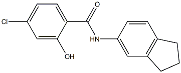 4-chloro-N-(2,3-dihydro-1H-inden-5-yl)-2-hydroxybenzamide Struktur