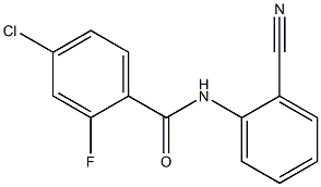 4-chloro-N-(2-cyanophenyl)-2-fluorobenzamide Struktur